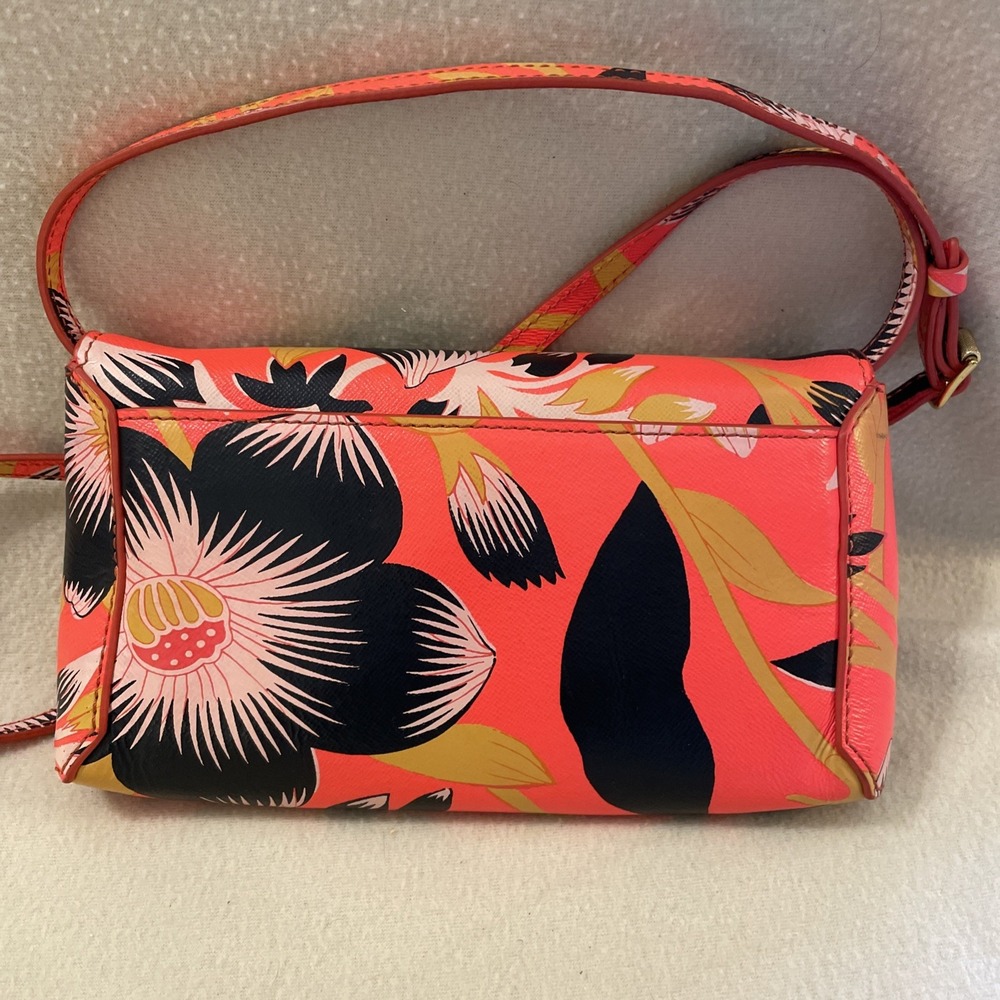 J. Crew Multicolor Hibiscus Print Crossbody Clutch Purse Bag Tropical Beach Boho